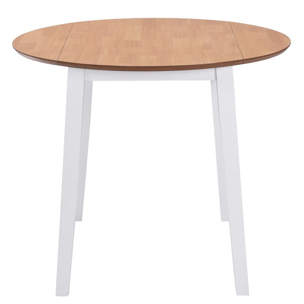 vidaXL Eettafel Rond Inklapbaar MDF Wit - 55% Korting!