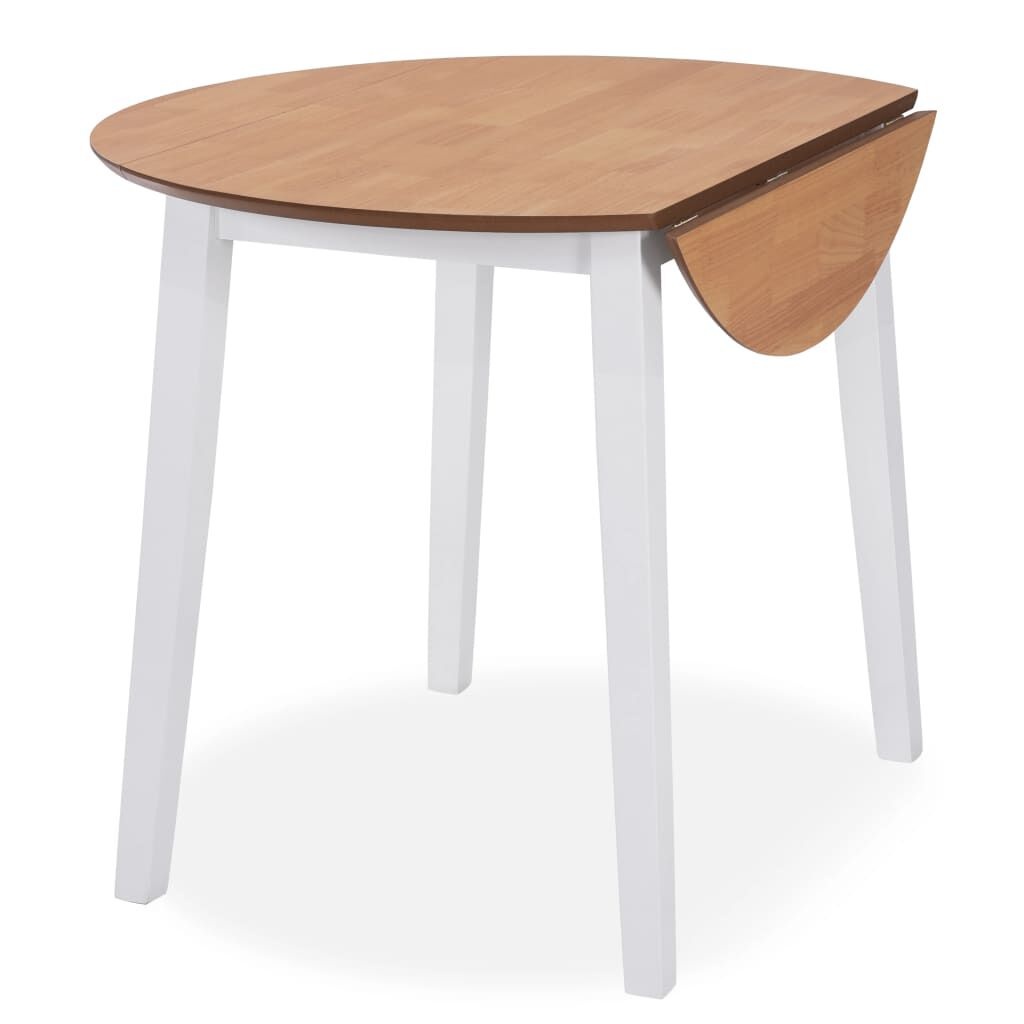 vidaXL Eettafel Rond Inklapbaar MDF Wit - 55% Korting!