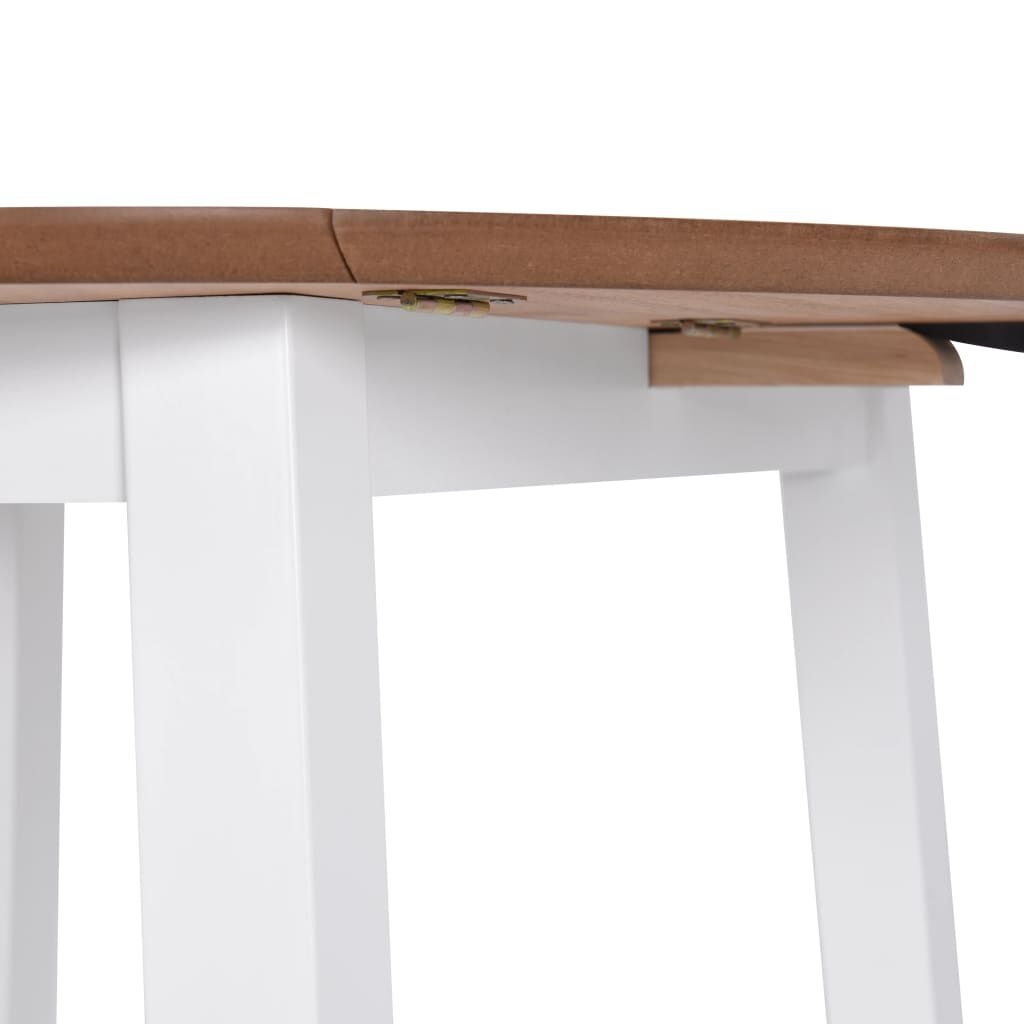vidaXL Eettafel Rond Inklapbaar MDF Wit - 55% Korting!