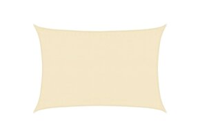 vidaXL Zonnezeil 3,5x4,5m HDPE Crème - 47% Korting!