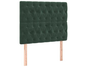 vidaXL Hoofdborden 2 st 90x7x78/88 cm fluweel donkergroen - 57% Korting