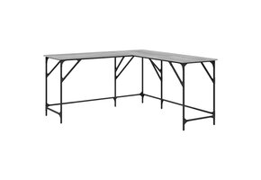 vidaXL Bureau L-vorm 149x149x75cm Bewerkt Hout Grijs Sonoma Eiken | 59% Korting