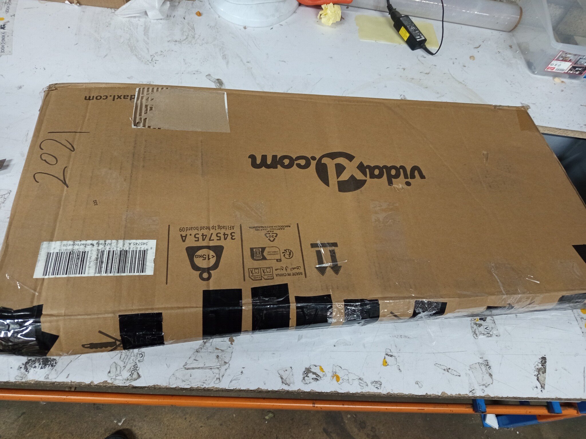 vidaXL Hoofdbord Donkergrijs - 76% Korting