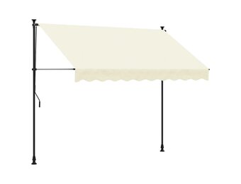 vidaXL Luifel uittrekbaar 300x150 cm - Crème | 42% Korting!