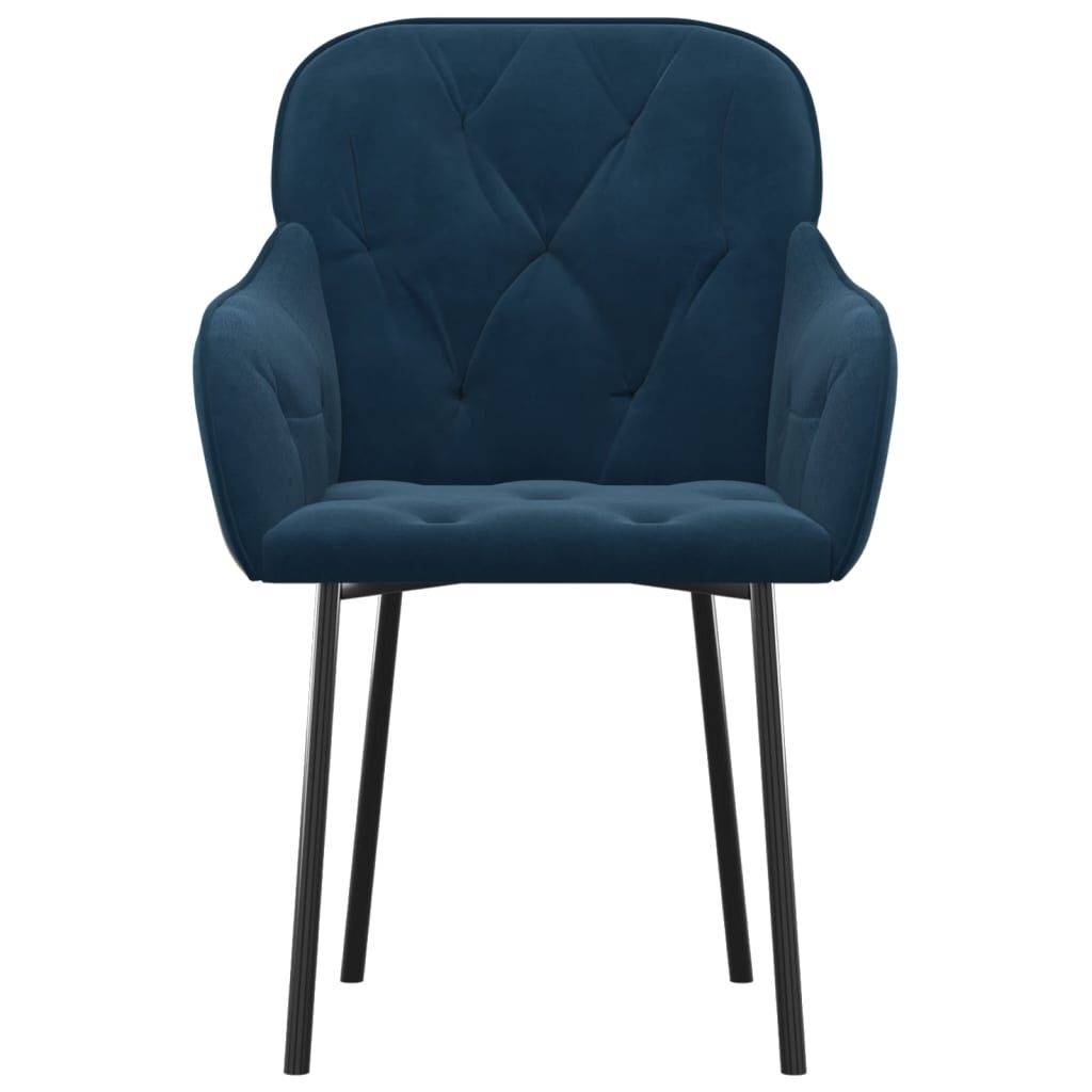vidaXL Eetkamerstoelen 2 st Fluweel Blauw - 35% Korting