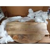 vidaXL Eettafel Ø110x78 cm - Massief Mangohout & Staal - 55% Korting
