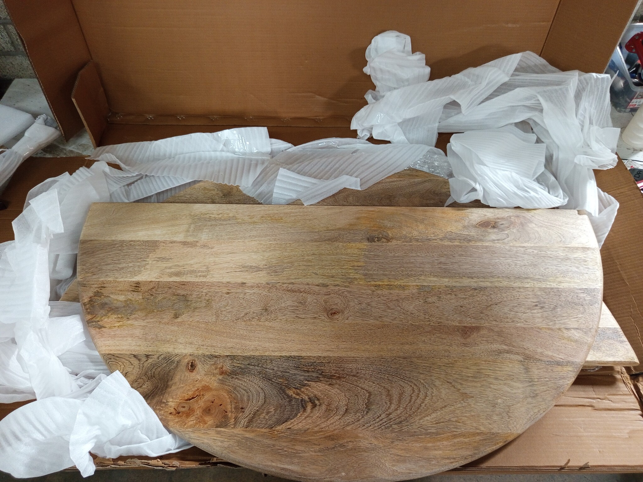 vidaXL Eettafel Ø110x78 cm - Massief Mangohout & Staal - 55% Korting