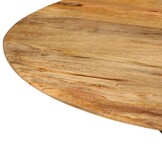 vidaXL Eettafel Ø110x78 cm - Massief Mangohout & Staal - 55% Korting