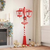 vidaXL Kerststraatlamp 2 Lantaarns Rood - Nu 60% Korting!