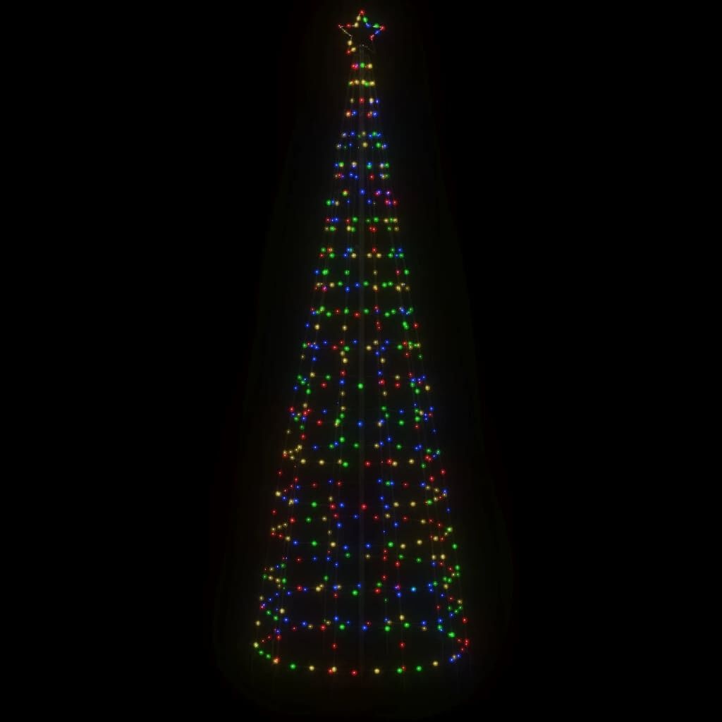 vidaXL LED-kerstboom met spikes 300 cm - Kleurrijk - 65% Korting