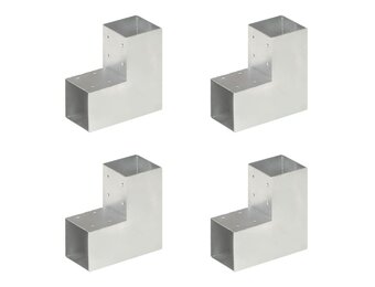 vidaXL L-vorm paalverbindingen (4 stuks) - 53% korting!