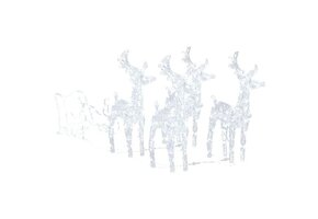 vidaXL Kerstdecoratie Rendieren & Slee | 280cm | Acryl | 57% Korting