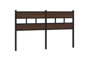vidaXL Hoofdbord 135cm Hout/Staal Bruin Eiken - Nu 53% Korting!
