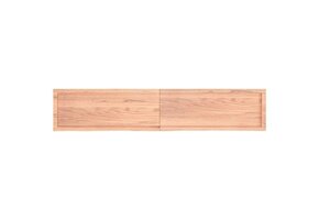vidaXL Wastafelblad Massief Hout 200x40cm Lichtbruin - 67% Korting!