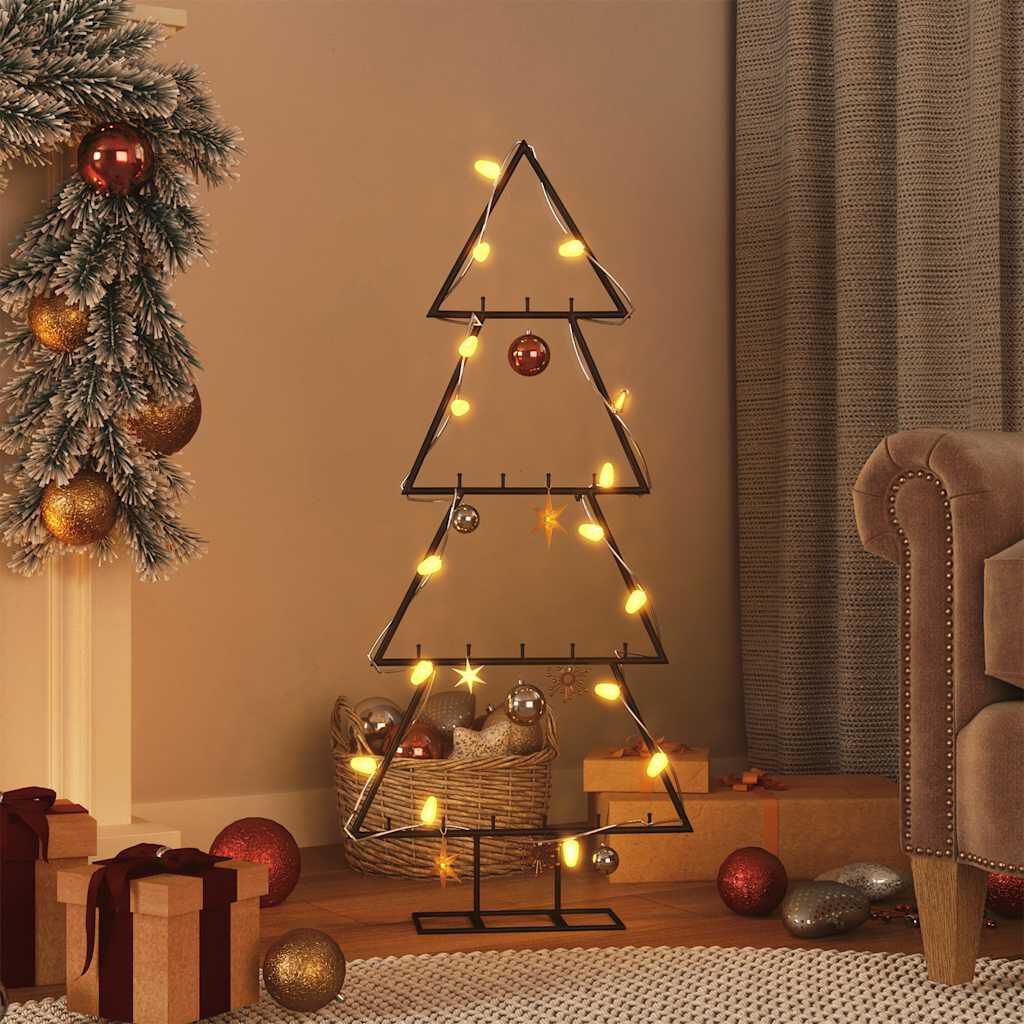 vidaXL Kerstboom Metaal Zwart 125cm - 62% Korting!