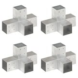 vidaXL Paalverbindingen X-vorm 4 stuks - 35% Korting!