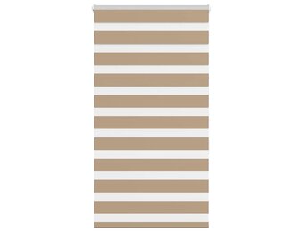 vidaXL Zebra Gordijn 90x150 cm Zandbruin | 47% Korting