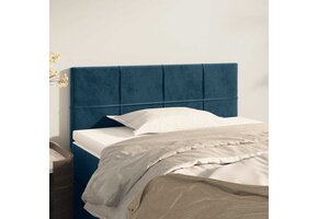 VidaXL Hoofdbord Fluweel Donkerblauw (47% Korting) - 100x5x78/88cm