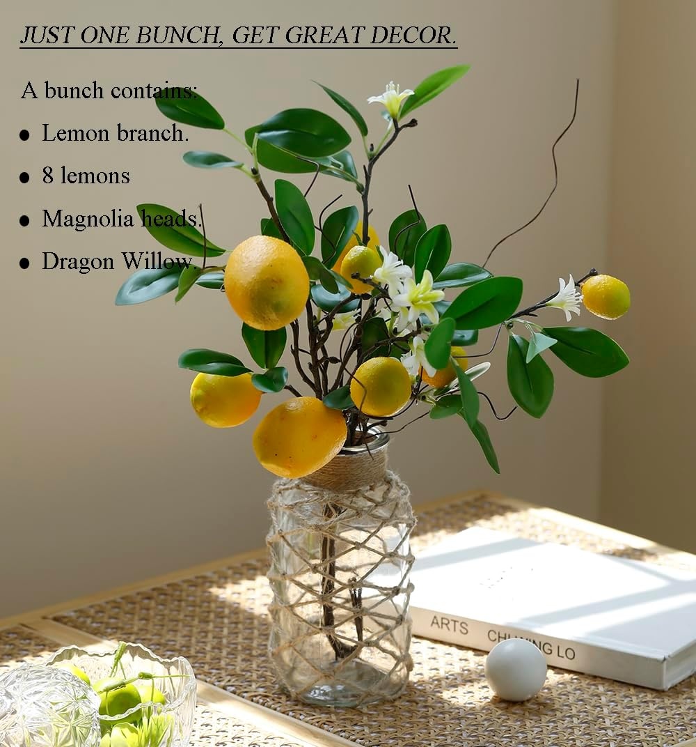 Laelfe Kunstmatige Citroentak met Bloemen - 30% Korting!