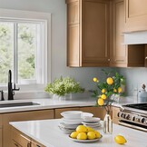 Laelfe Kunstmatige Citroentak met Bloemen - 30% Korting!