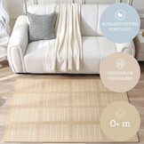 Stylish Baby Play Mat 1.7x1.2m, Sand - 16 XL Foam Play Mat Tiles Hygge Design - Thick Puzzle Mat for Baby Crawling, Soft Play, Playpen - Non-Toxic, Odourless, Easy-care, Washable Foam Mats for Kids