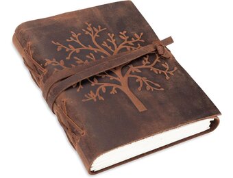Leren Notitieboek 'Tree of Life' DIN A5 - 30% Korting!