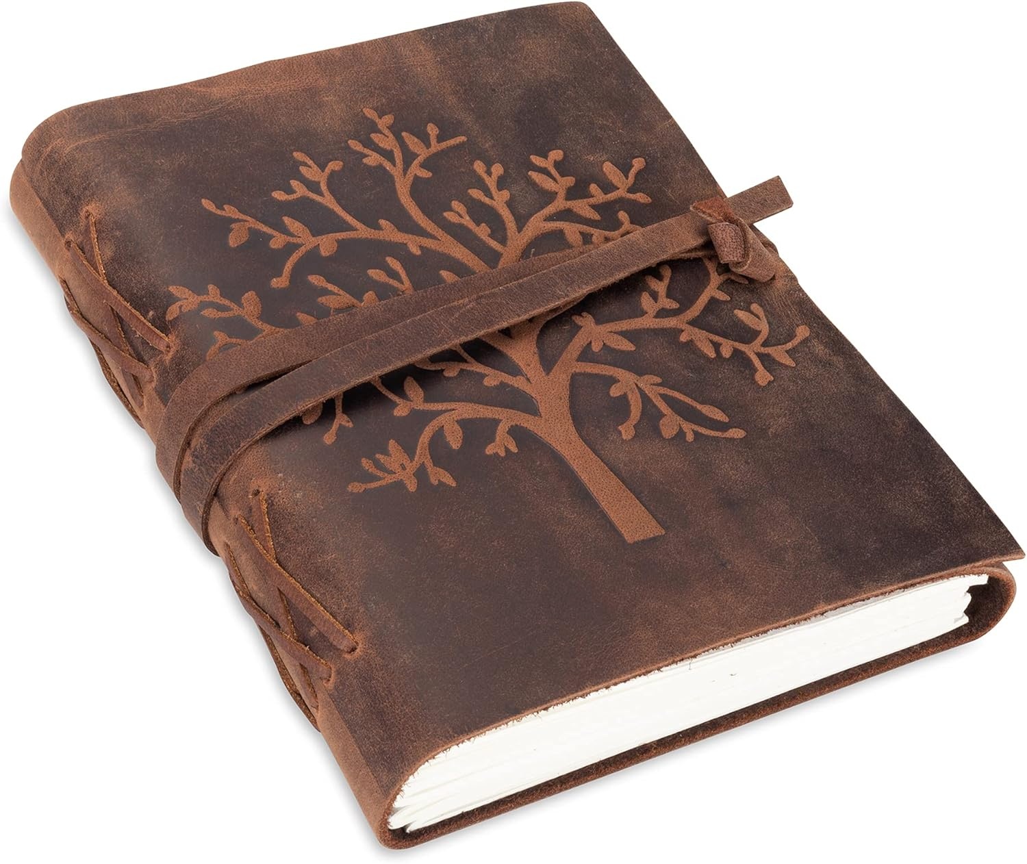 Leren Notitieboek 'Tree of Life' DIN A5 - 30% Korting!