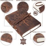 Leren Notitieboek 'Tree of Life' DIN A5 - 30% Korting!