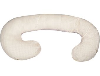 Voedingskussen 240cm 100% Katoen - Crème Ruitjes - Nu 35% Korting!