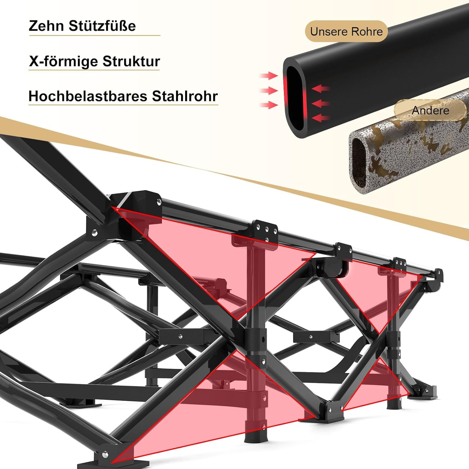 Campingbed Inklapbaar - Aluminium Zwart - 30% Korting