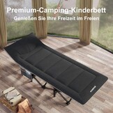 Campingbed Inklapbaar - Aluminium Zwart - 30% Korting