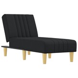 vidaXL Chaise longue stof zwart - 35% korting!