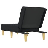 vidaXL Chaise longue stof zwart - 35% korting!