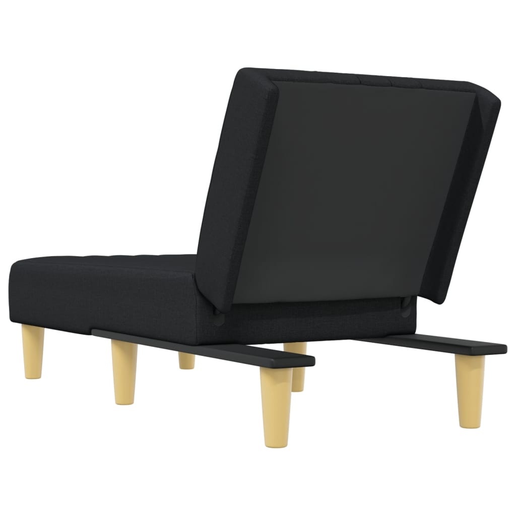 vidaXL Chaise longue stof zwart - 35% korting!