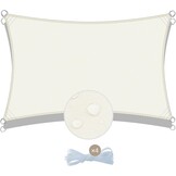 COOL AREA Zonnezeil 4x5m Rechthoekig Wit 55% Korting