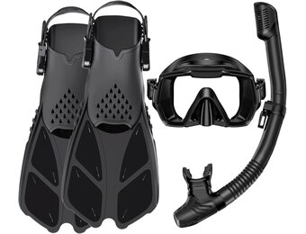 Snorkelset Volwassenen met Zwemvliezen - 30% Korting