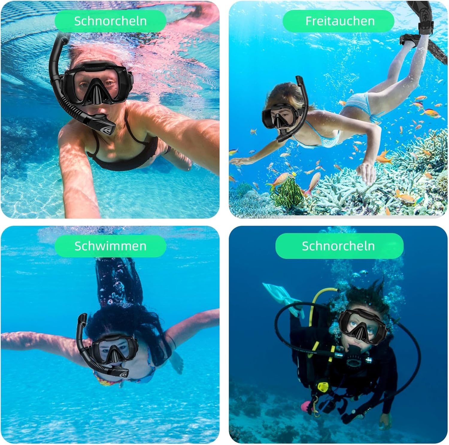 Snorkelset Volwassenen met Zwemvliezen - 30% Korting