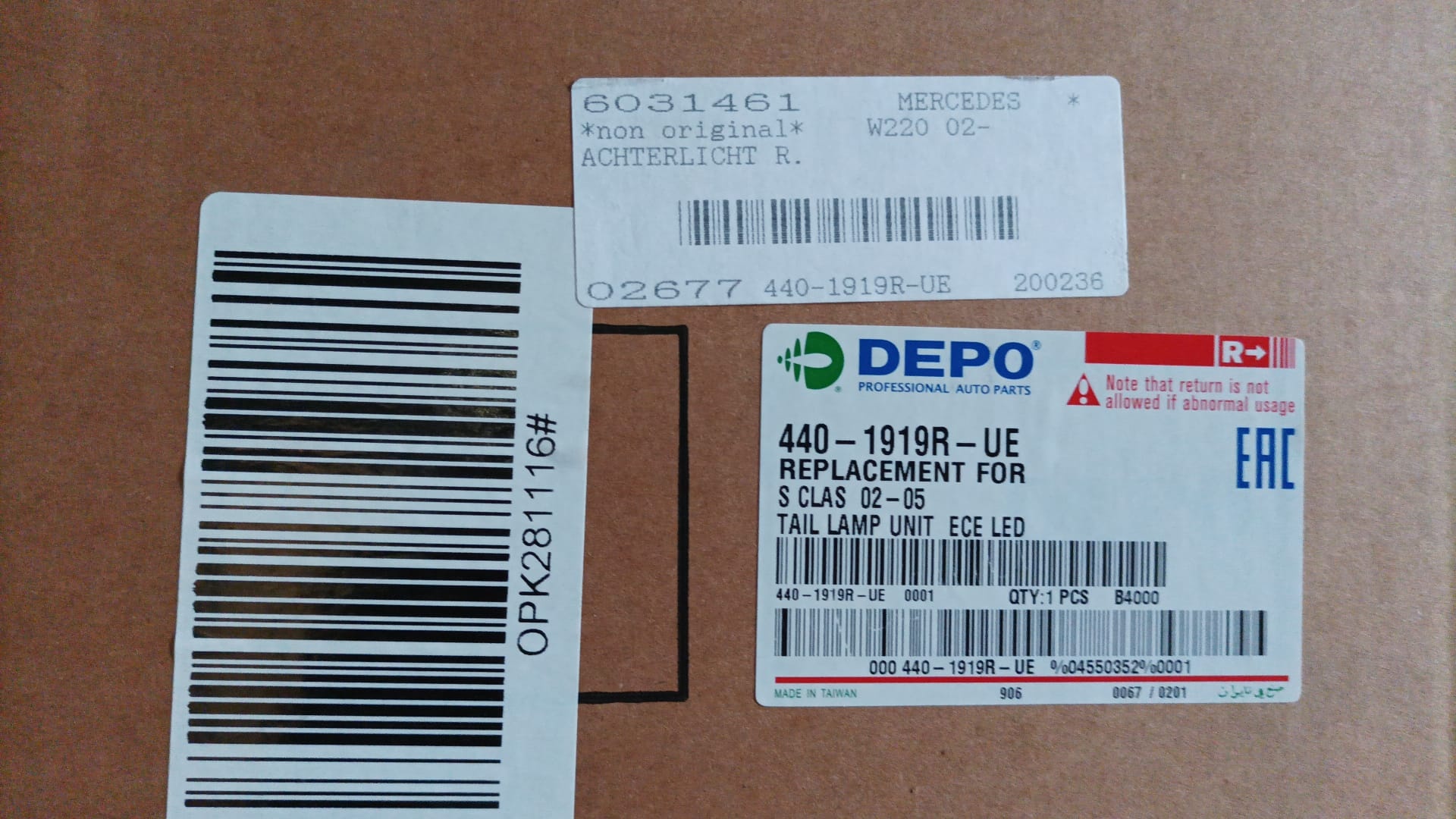 Achterlicht Rechts Mercedes S Klasse (W220) - 40% Korting