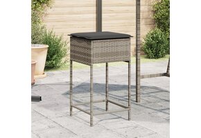 VidaXL Tuinbarkrukken 2 st. Poly Rattan Grijs - 54% Korting
