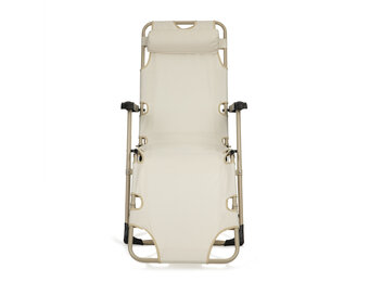 Geretourneerde Tuin Ligstoel 2in1 Beige - 55% Korting