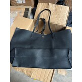 Zwarte Dames Schoudertas | Ecologisch Leer | -40%