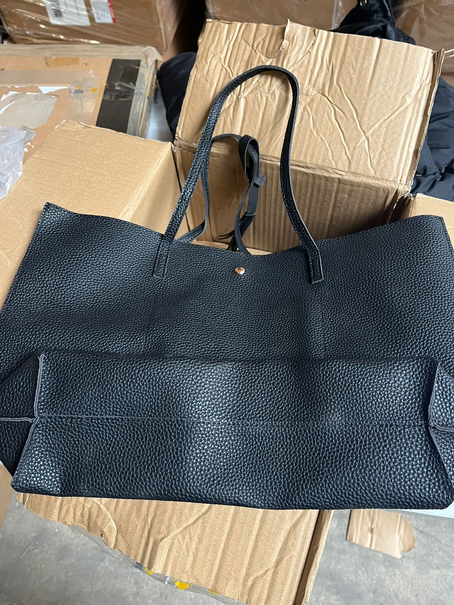 Zwarte Dames Schoudertas | Ecologisch Leer | -40%