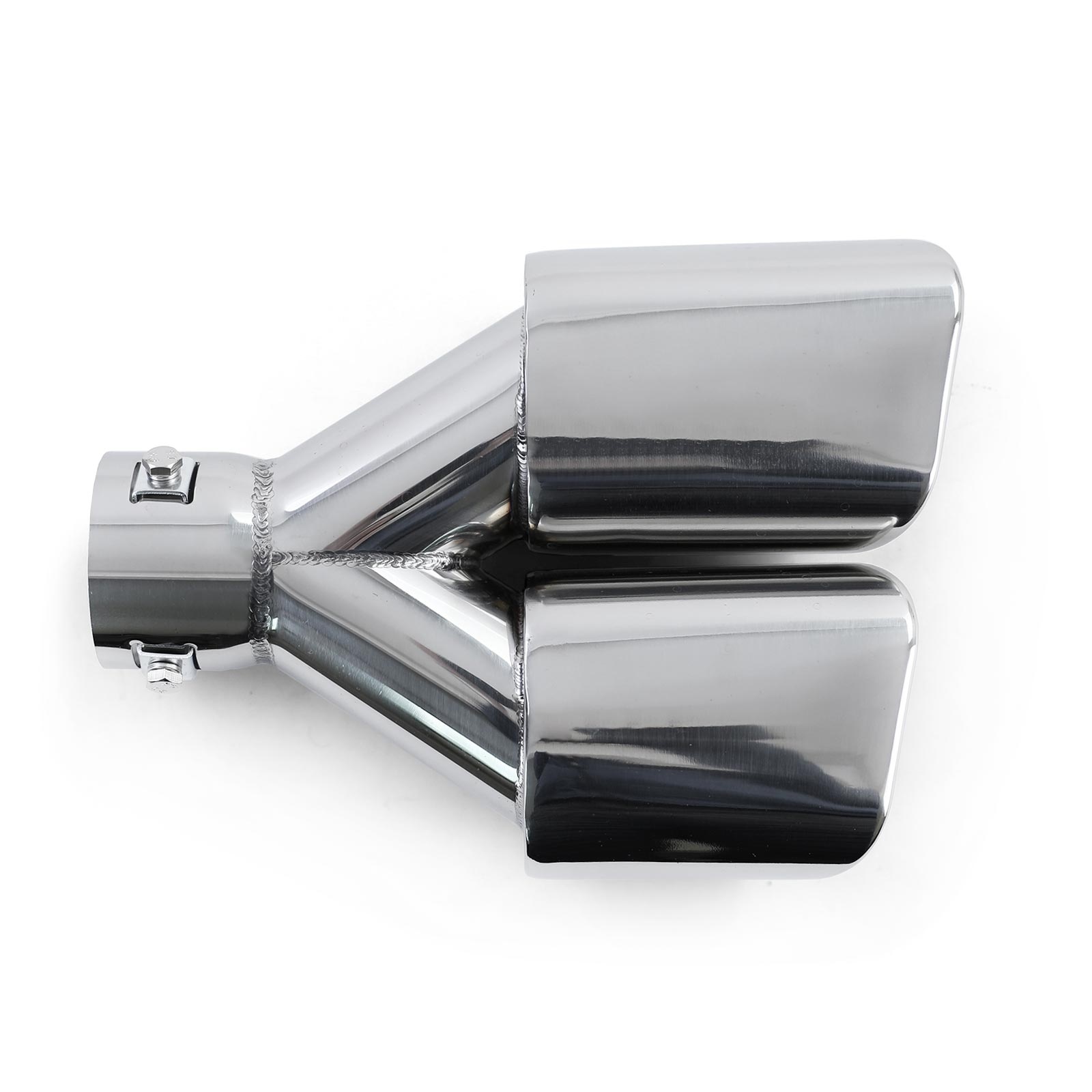 Zilveren RVS Uitlaatsierstuk Dubbel - 40% Korting
