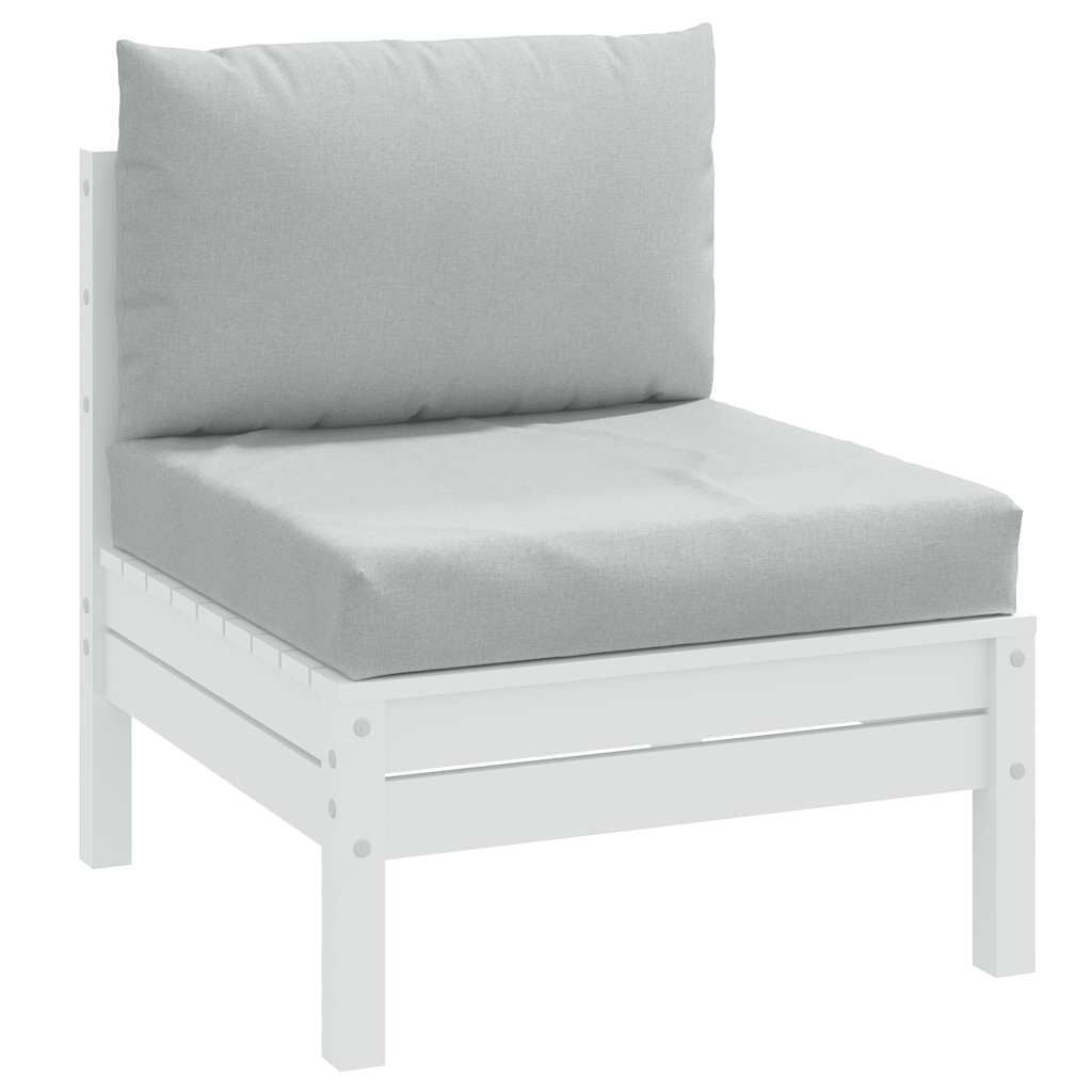 vidaXL Palletkussens Gemêleerd Lichtgrijs - 55% Korting!