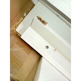 vidaXL Hoekkast - Massief Eikenhout & Wit - 59x36x100 cm - 76% Korting!