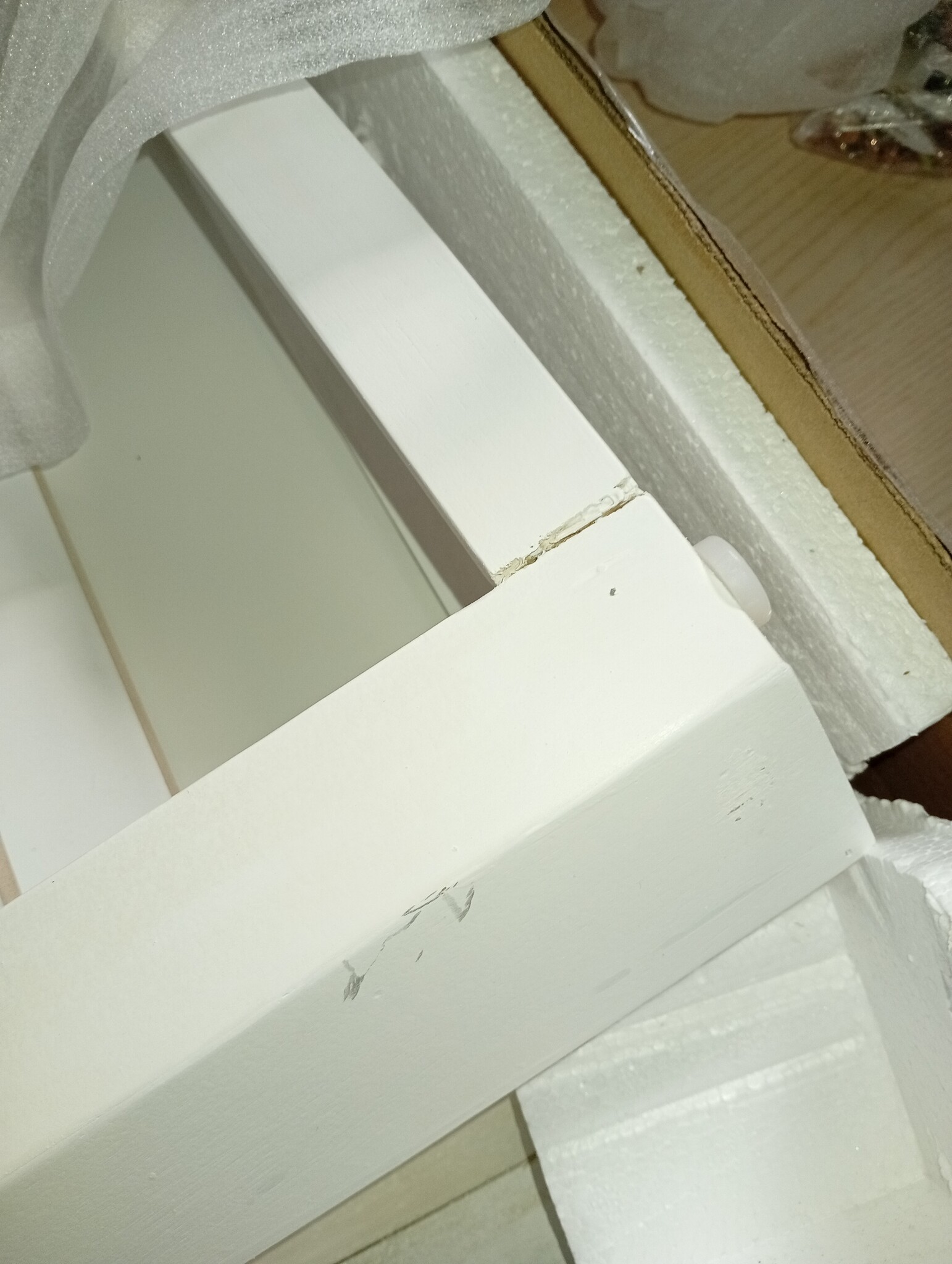 vidaXL Hoekkast - Massief Eikenhout & Wit - 59x36x100 cm - 76% Korting!