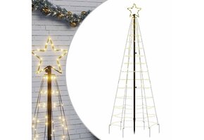 vidaXL LED-kerstboom 180cm Warm Wit - 65% Korting!