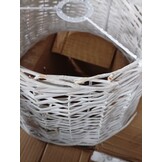 vidaXL Plafondlampenkap Ø38x23 cm Wicker Wit - 79% Korting