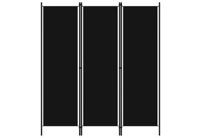 vidaXL Kamerscherm 3 panelen 150x180 cm Zwart - 41% Korting!
