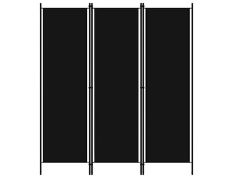 vidaXL Kamerscherm 3 panelen 150x180 cm Zwart - 41% Korting!